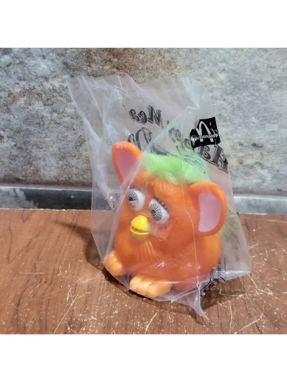 McDonalds Happy Meal Orange Lime Green Furby Toy 1998 Sealed Original Plastic Pa